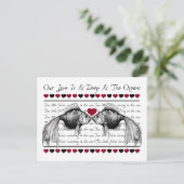 Valentijnsdag van de visliefde kussen feestdagenkaart (Staand voorkant)