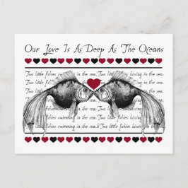 Valentijnsdag van de visliefde kussen feestdagenkaart