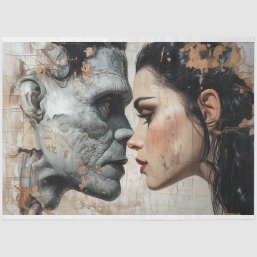 Valentijnsdag van Frankenstein Tissuepapier (Voorkant)