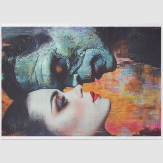 Valentijnsdag van Frankenstein Tissuepapier (Voorkant)