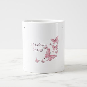 Valentijnsdag van groei individueel samen grote koffiekop