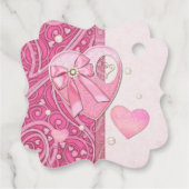 Valentijnsdag van hart naar hart naar en van bedankjes labels (Achterkant)