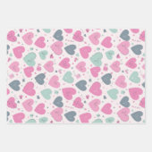 Valentijnsdag van het kleurenpatroon van de liefde inpakpapier vel (Voorkant)