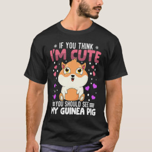 Valentijnsdag van het varkenshaar, cavia, bestemd t-shirt