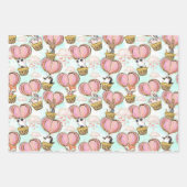Valentijnsdag van heteluchtballondieren inpakpapier vel (Voorkant)