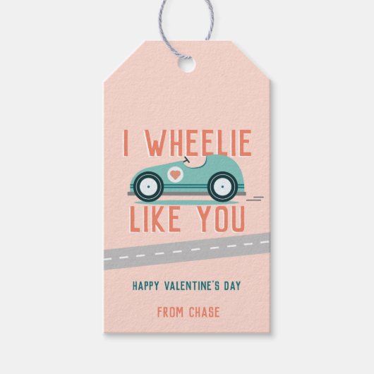 Valentijnsdag van klaslokalen - Labels voor autoca Cadeaulabel (Voorkant)