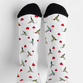 Valentijnsdag van kolibries sokken