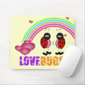 Valentijnsdag van liefdesinsecten Mousepad Muismat (Met muis)