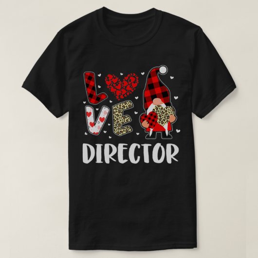 Valentijnsdag van Love Gnome Director Pset Leopard T-shirt (Design voorkant)