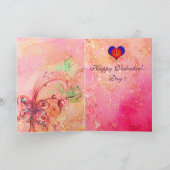 Valentijnsdag VAN MUSICAL CLOED EN PINK SPARKLES Feestdagen Kaart (Binnen)