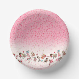 Valentijnsdag van partijBorden Papieren Kommen