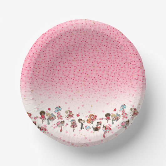 Valentijnsdag van partijBorden Papieren Kommen (Voorkant)