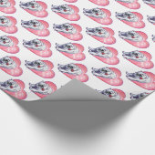 Valentijnsdag van poolBeer Cadeaupapier (Hoek)