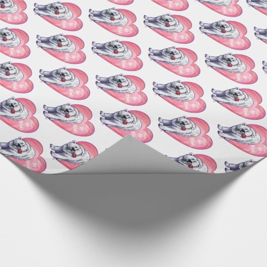 Valentijnsdag van poolBeer Cadeaupapier (Hoek)