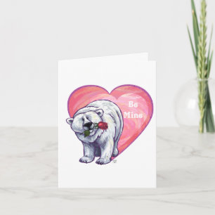 Valentijnsdag van poolBeer Feestdagen Kaart