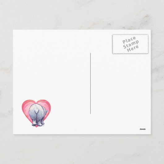 Valentijnsdag van poolBeer Feestdagenkaart (Achterkant)