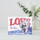 Valentijnsdag van poolBeer Feestdagenkaart (Staand voorkant)