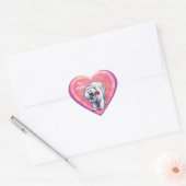 Valentijnsdag van poolBeer Hart Sticker (Envelop)