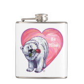 Valentijnsdag van poolBeer Heupfles (Voorkant)