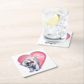 Valentijnsdag van poolBeer Kartonnen Onderzetters (Insitu)