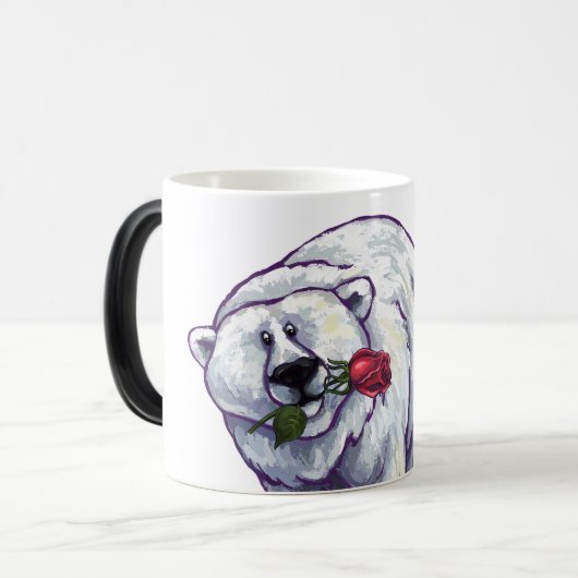 Valentijnsdag van poolBeer Magische Mok (Voorkant links)