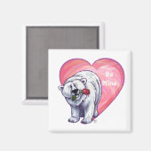 Valentijnsdag van poolBeer Magneet (Voorkant / Achterkant)