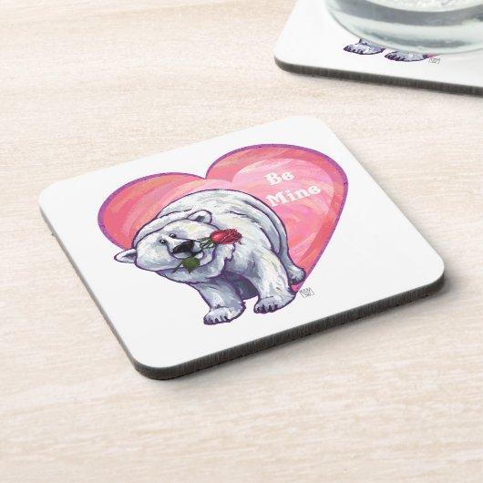 Valentijnsdag van poolBeer Onderzetter (Linkerzijde)