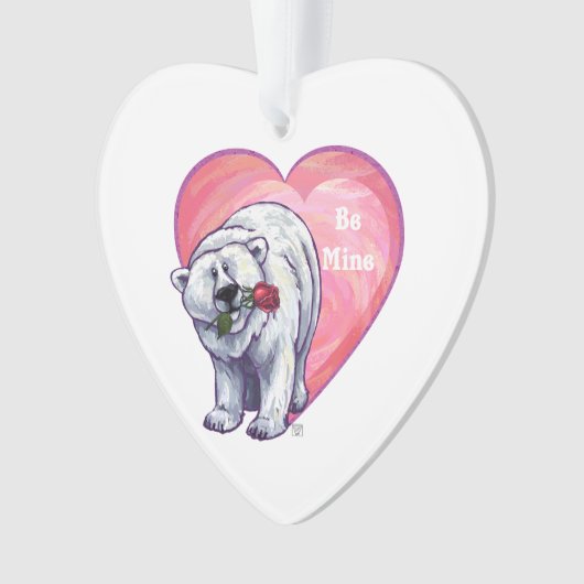 Valentijnsdag van poolBeer Ornament (voorkant)