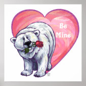 Valentijnsdag van poolBeer Poster (Voorkant)