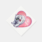 Valentijnsdag van poolBeer Servetten (Hoek)