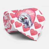 Valentijnsdag van poolBeer Stropdas (Opgerold)