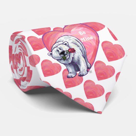 Valentijnsdag van poolBeer Stropdas (Opgerold)