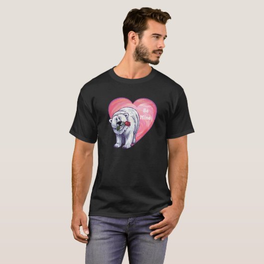 Valentijnsdag van poolBeer T-shirt (Voorkant volledig)