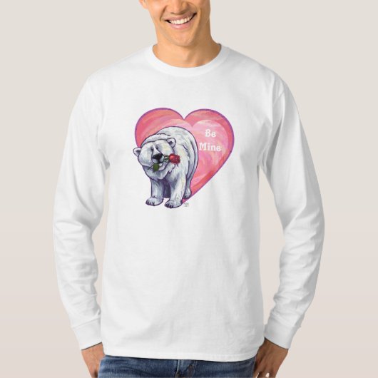 Valentijnsdag van poolBeer T-shirt (Voorkant)
