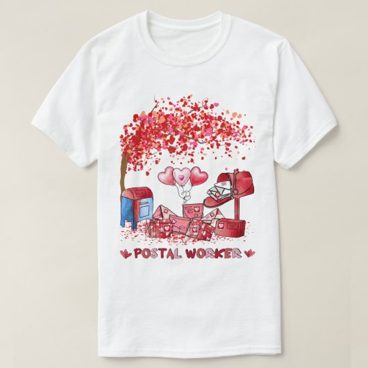 Valentijnsdag van postbeambte t-shirt (Design voorkant)