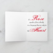 Valentijnsdag van rode rode rozenharen feestdagen kaart (Binnen)