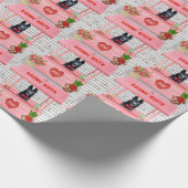 Valentijnsdag van Shepherd Dog Kissing Booth Cadeaupapier (Hoek)