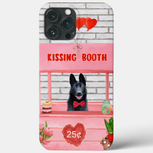 Valentijnsdag van Shepherd Dog Kissing Booth Case-Mate iPhone Case