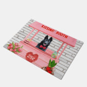 Valentijnsdag van Shepherd Dog Kissing Booth Deurmat (Schuin)