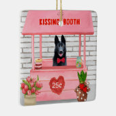 Valentijnsdag van Shepherd Dog Kissing Booth Keramisch Ornament (Rechts)