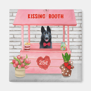 Valentijnsdag van Shepherd Dog Kissing Booth Magneet