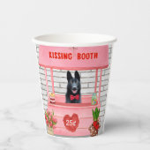 Valentijnsdag van Shepherd Dog Kissing Booth Papieren Bekers (Voorkant)