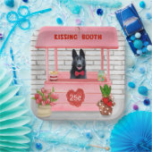 Valentijnsdag van Shepherd Dog Kissing Booth Papieren Bordje (Feest)