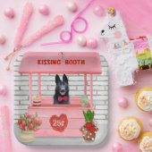 Valentijnsdag van Shepherd Dog Kissing Booth Papieren Bordje (Feest)