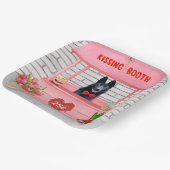 Valentijnsdag van Shepherd Dog Kissing Booth Papieren Bordje (Gebogen)