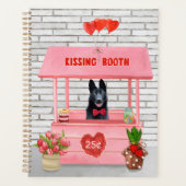 Valentijnsdag van Shepherd Dog Kissing Booth Planner (Voorkant)
