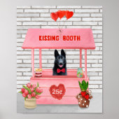 Valentijnsdag van Shepherd Dog Kissing Booth Poster (Voorkant)