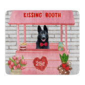 Valentijnsdag van Shepherd Dog Kissing Booth Snijplank (Voorkant)