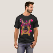 Valentijnsdag van Shepherd Heart Glasses Funny T-shirt (Voorkant volledig)