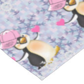 Valentijnsdag van tablet Penguin Hearts Tafelkleed (Gekanteld)